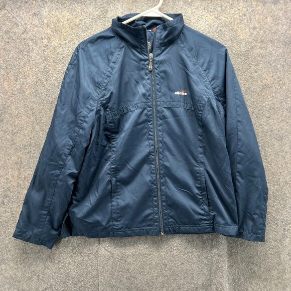 Ellesse Track Jacket Womens Medium Blue Full Zip Windbreaker Retro Sanibel Y2K - Picture 1 of 12